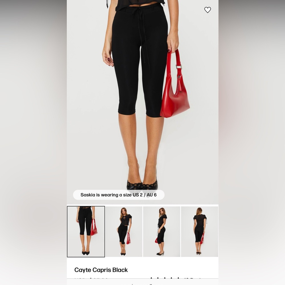 Princess Polly Black Capris